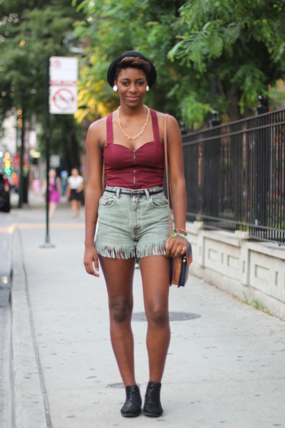 DIY Denim Shorts: Janelle on Chicago Avenue