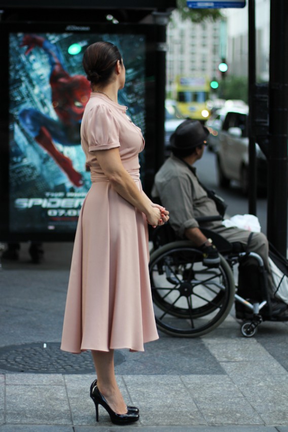 Candid: Waiting to Cross Michigan Avenue