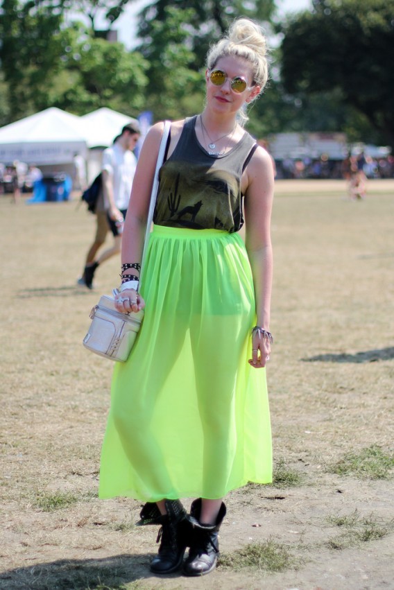 Neon Perfection... The Statement Maxi Skirt